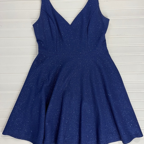 Jump Apparel Juniors navy blue sparkle homecoming dress - Picture 2 of 8